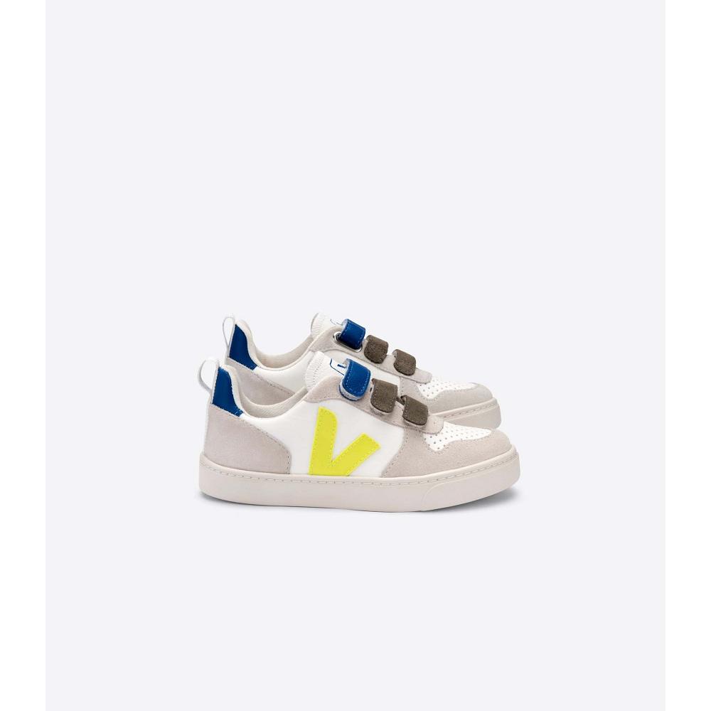 Veja V-10 X BONTON Kids\' Sneakers White/Blue | CA 843WNB